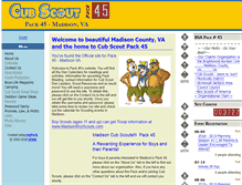 Tablet Screenshot of cubscoutpack45.com